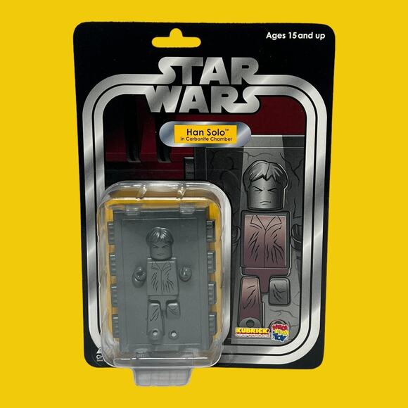 2010 Medicom Toy Star Wars Han Solo In Carbonite Chamber Kubrick Series 3 Carded - Picture 1 of 2